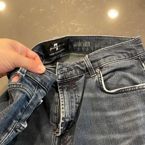 7 for all mankind adrien jeans (with tear in belt loop) - 32x29 or 32x30
